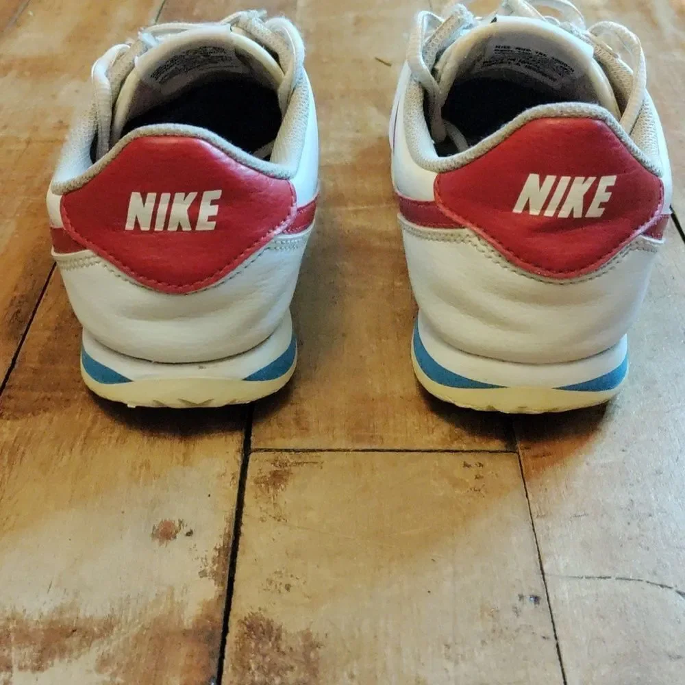Nike Cortez Sneakers 7Y White Red Blue Retro Unisex